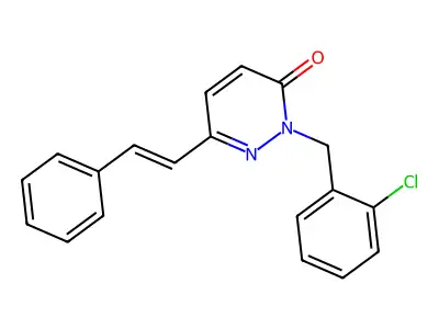 2-[(2-Chlorophenyl)methyl]-6-(2-phenylethenyl)pyridazin-3-one structure