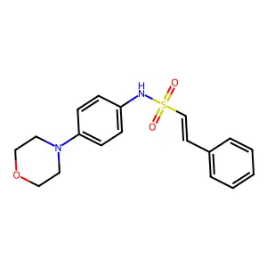 (E)-N-(4-morpholin-4-ylphenyl)-2-phenylethenesulfonamide structure