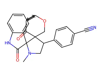 chroman-4'-one-3'-spiro-3-N-methyl-4-(4-cyanophenyl)-pyrrolidine-2-spiro-3