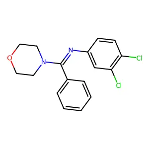 (Z)-3,4-Dichloro-N-(morpholino(phenyl)methylene)aniline structure