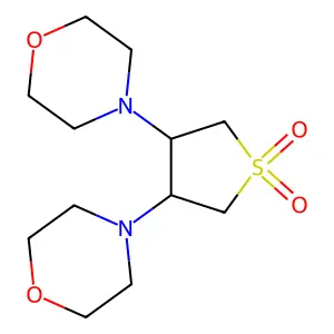 (3S,4S)-3,4-二吗啉-4-基硫杂环戊烷-1,1-二氧化物 structure