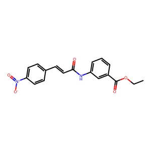 Ethyl 3-{[3-(4-nitrophenyl)acryloyl]amino}benzoate structure