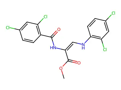 Methyl 3-(2,4-dichloroanilino)-2-[(2,4-dichlorobenzoyl)amino]prop-2-enoate structure
