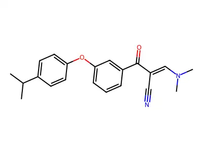 3-(Dimethylamino)-2-[3-(4-propan-2-ylphenoxy)benzoyl]prop-2-enenitrile structure