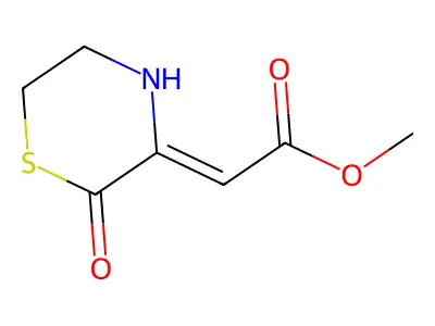 methyl (2Z)-(2-oxothiomorpholin-3-ylidene)ethanoate structure