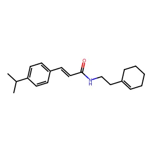 N-[2-(1-cyclohexen-1-yl)ethyl]-3-(4-isopropylphenyl)acrylamide structure