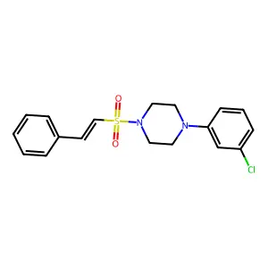 1-(3-Chlorophenyl)-4-[(2-phenylvinyl)sulfonyl]piperazine structure