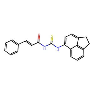 (E)-N-(1,2-dihydroacenaphthylen-5-ylcarbamothioyl)-3-phenylprop-2-enamide structure