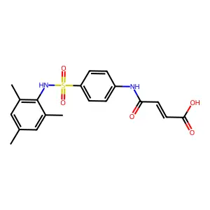 4-Oxo-4-[4-[(2,4,6-trimethylphenyl)sulfamoyl]anilino]but-2-enoic acid structure