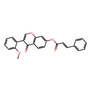 3-(2-methoxyphenyl)-4-oxo-4H-chromen-7-yl cinnamate structure