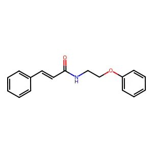 (E)-N-(2-phenoxyethyl)-3-phenylprop-2-enamide structure