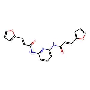 (2e,2'e)-N,N'-(pyridine-2,6-diyl)bis(3-(furan-2-yl)acrylamide) structure