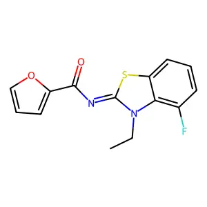 (Z)-N-(3-ethyl-4-fluorobenzo[d]thiazol-2(3H)-ylidene)furan-2-carboxamide structure