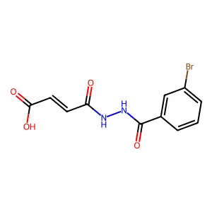4-[2-(3-Bromobenzoyl)hydrazino]-4-oxo-2-butenoic acid structure