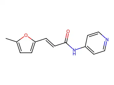 3-(5-甲基-2-呋喃基)-N-(4-吡啶基)丙烯酰胺 structure