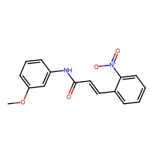 (E)-N-(3-methoxyphenyl)-3-(2-nitrophenyl)prop-2-enamide structure