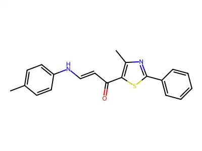 3-(4-Methylanilino)-1-(4-methyl-2-phenyl-1,3-thiazol-5-yl)prop-2-en-1-one structure