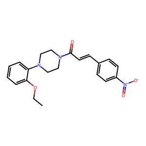 (E)-1-[4-(2-ethoxyphenyl)piperazin-1-yl]-3-(4-nitrophenyl)prop-2-en-1-one structure