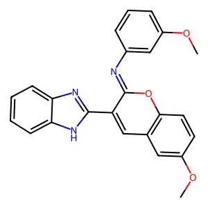 3-(1H-benzimidazol-2-yl)-6-methoxy-N-(3-methoxyphenyl)chromen-2-imine structure