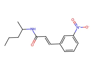 (E)-3-(3-nitrophenyl)-N-pentan-2-ylprop-2-enamide structure