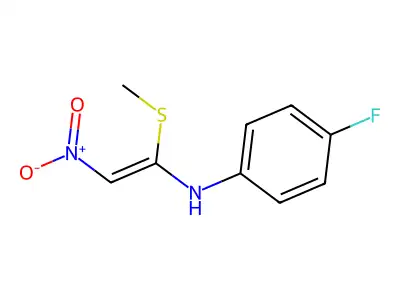 4-Fluoro-N-[1-(methylsulfanyl)-2-nitroethenyl]aniline structure