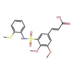 (2E)-3-[3,4-Dimethoxy-5-[[[2-(methylthio)phenyl]amino]sulfonyl]phenyl]-2-propenoic acid structure