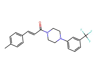 1-[3-(4-Methylphenyl)acryloyl]-4-[3-(trifluoromethyl)phenyl]piperazine structure