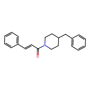 (E)-1-(4-benzylpiperidin-1-yl)-3-phenylprop-2-en-1-one structure