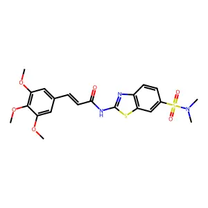 (E)-N-(6-(N,N-dimethylsulfamoyl)benzo[d]thiazol-2-yl)-3-(3,4,5-trimethoxyphenyl)acrylamide structure