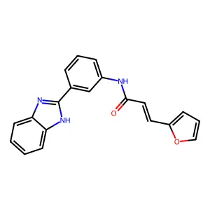 N-[3-(1H-benzimidazol-2-yl)phenyl]-3-(2-furyl)acrylamide structure