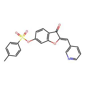 (Z)-3-oxo-2-(pyridin-3-ylmethylene)-2,3-dihydrobenzofuran-6-yl 4-methylbenzenesulfonate structure