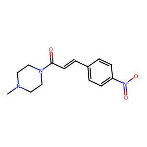 (E)-1-(4-methylpiperazin-1-yl)-3-(4-nitrophenyl)prop-2-en-1-one structure