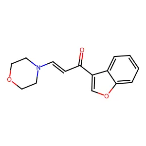 (E)-1-(benzofuran-3-yl)-3-morpholinoprop-2-en-1-one structure