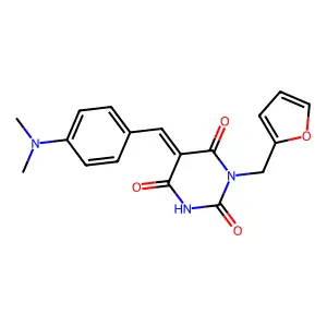 5-(4-Dimethylamino-benzylidene)-1-furan-2-ylmethyl-pyrimidine-2,4,6-trione structure