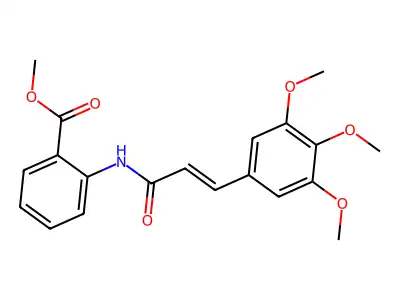 Methyl 2-{[3-(3,4,5-trimethoxyphenyl)acryloyl]amino}benzoate structure