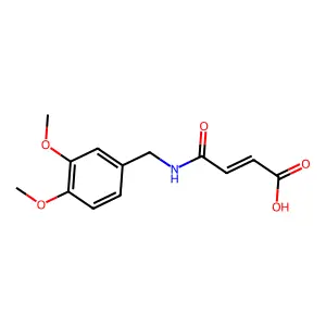 4-[(3,4-Dimethoxyphenyl)methylamino]-4-oxobut-2-enoic acid structure