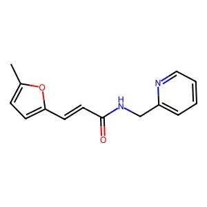 3-(5-methyl-2-furyl)-N-(2-pyridinylmethyl)acrylamide structure