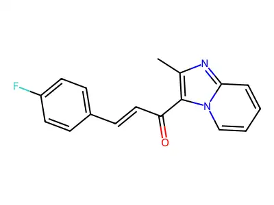 3-(4-Fluorophenyl)-1-(2-methylimidazo[1,2-a]pyridin-3-yl)prop-2-en-1-one structure