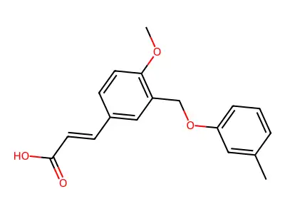 3-[4-Methoxy-3-[(3-methylphenoxy)methyl]phenyl]prop-2-enoic acid structure
