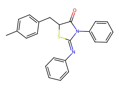 5-(4-Methylbenzyl)-3-phenyl-2-(phenylimino)-1,3-thiazolidin-4-one structure