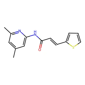 (E)-N-(4,6-dimethylpyridin-2-yl)-3-thiophen-2-ylprop-2-enamide structure
