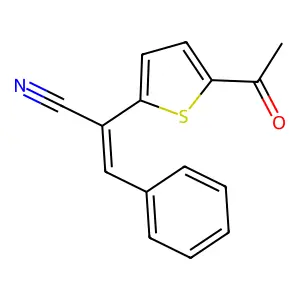 2-(5-Acetylthiophen-2-yl)-3-phenylprop-2-enenitrile structure