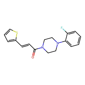 1-(2-Fluorophenyl)-4-[3-(2-thienyl)acryloyl]piperazine structure