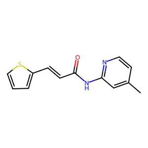 N-(4-甲基-2-吡啶yl)-3-(2-噻吩基)丙烯酰胺 structure