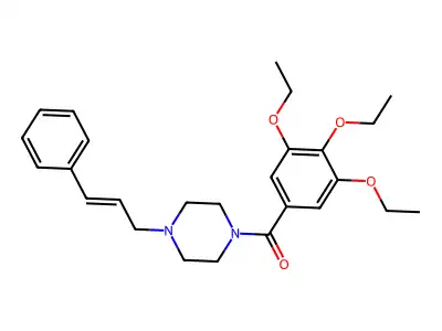1-Cinnamyl-4-(3,4,5-triethoxybenzoyl)piperazine structure