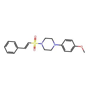 1-(4-Methoxyphenyl)-4-[(2-phenylvinyl)sulfonyl]piperazine structure