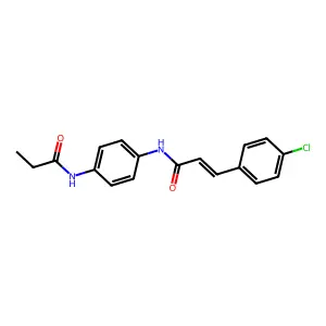 (E)-3-(4-chlorophenyl)-N-[4-(propanoylamino)phenyl]prop-2-enamide structure