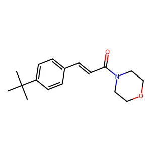(E)-3-(4-tert-butylphenyl)-1-morpholin-4-ylprop-2-en-1-one structure