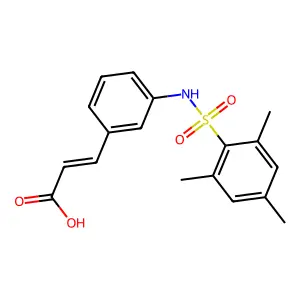 3-[3-(2,4,6-Trimethyl-benzenesulfonylamino)-phenyl]-acrylic acid structure