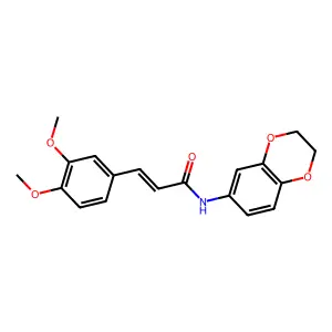 (E)-N-(2,3-Dihydrobenzo[b][1,4]dioxin-6-yl)-3-(3,4-dimethoxyphenyl)acrylamide structure